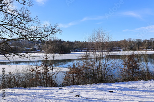 Wallpaper Mural Blick auf den zugefrorenen Seilersee in Iserlohn im Sauerland	 Torontodigital.ca