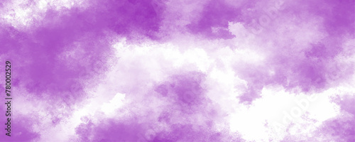 Abstract purple and white ink effect cloudy grunge texture with clouds. Purple and pink shades watercolor background. Brushed Painted Violet ink and watercolor textures on white background. Paint leak