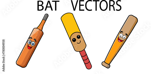 Cricket Bat Vectors