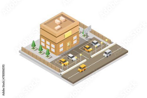 Isometric supermarket
