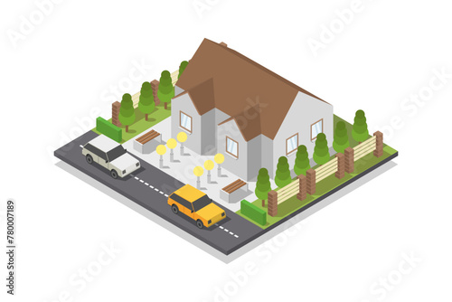 Modern house isometric
