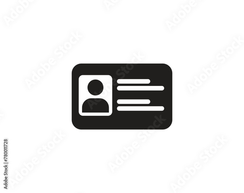 simple classic id card icon photo