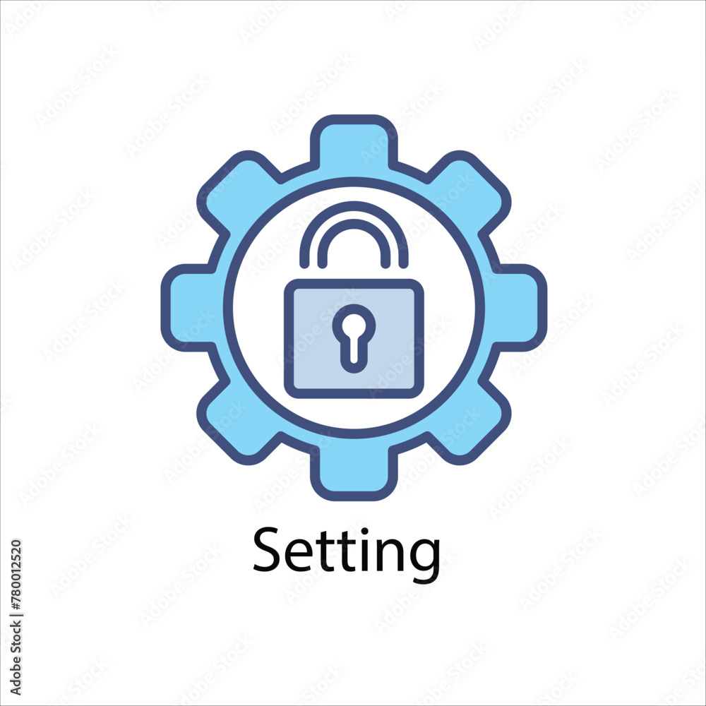 Setting Icon Symbol vector graphics. Setting Icon Symbol vector graphics.