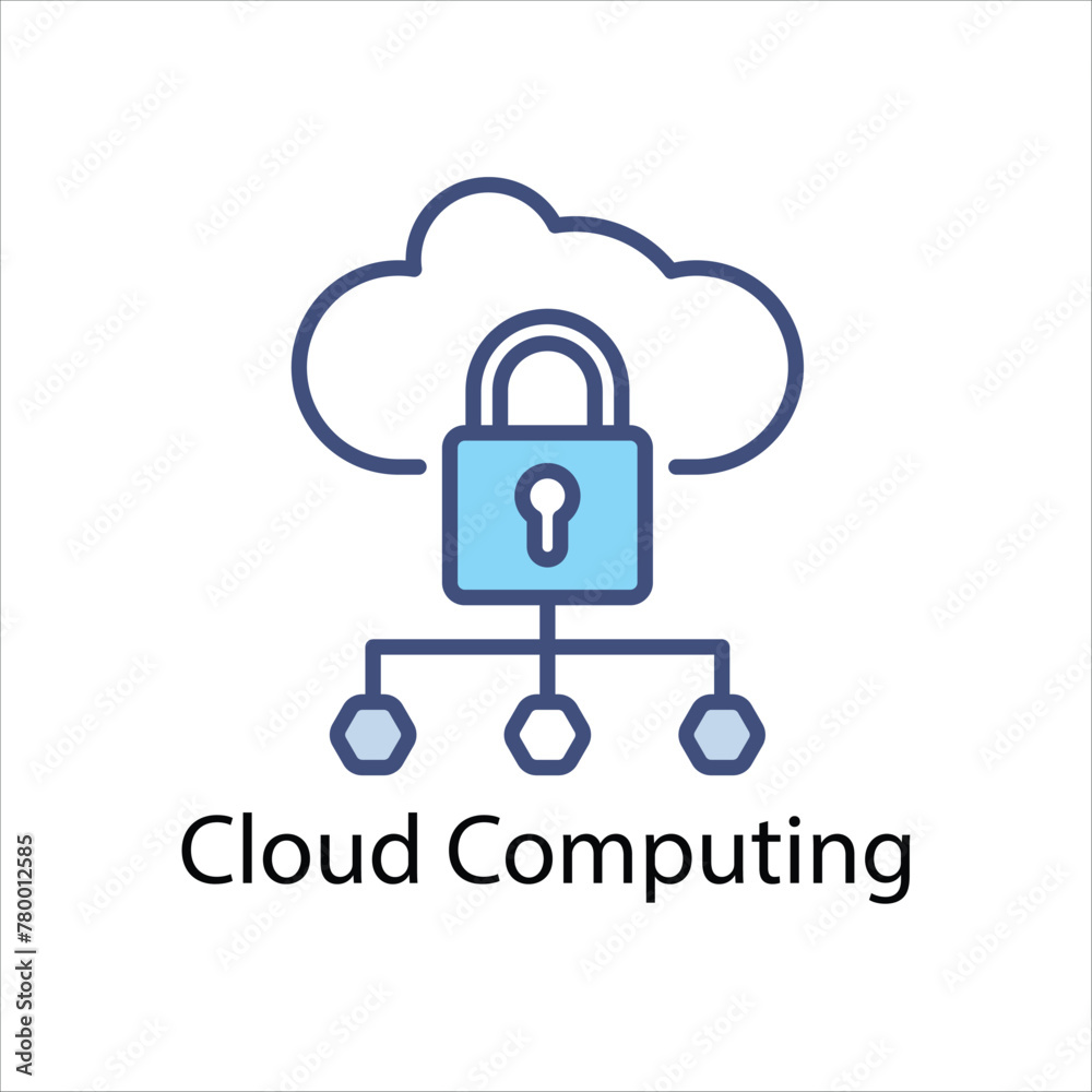 Cloud Computing Icon Symbol vector graphics. Cloud Computing Icon Symbol vector graphics.