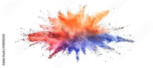 Explosion powder colors isolated on white background