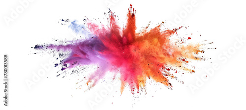 Explosion powder colors isolated on white background