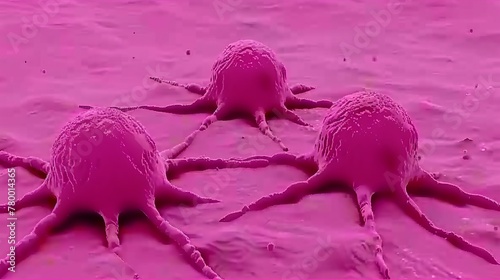 a pink cell