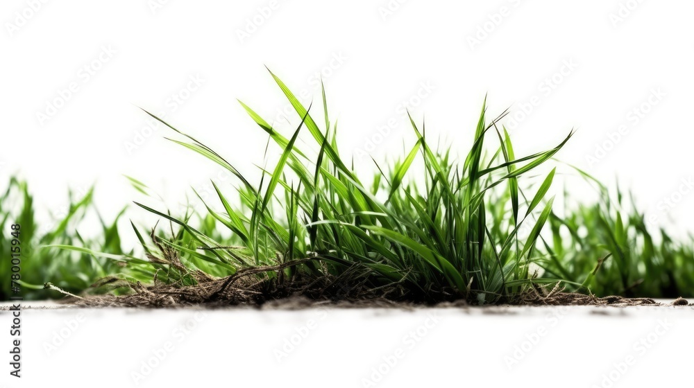 Fresh Spring Green Grass Isolated on White Background. Fresh Spring Green Grass Isolated on White Background.