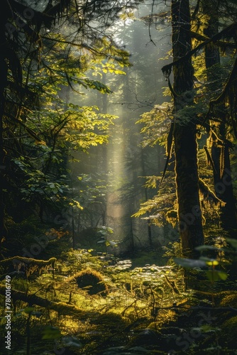 A tranquil forest scene with sunlight filtering through the trees, paired with the quote: "Ensure your family's financial security with the right life insurance policy