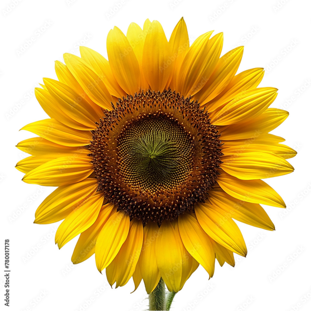 Fototapeta premium Sun flower isolated on transparent background