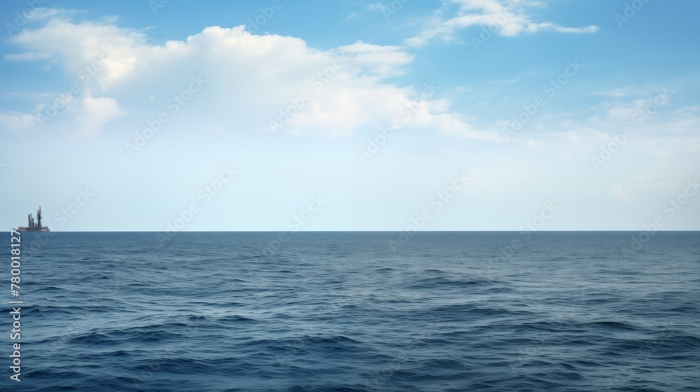 custom made wallpaper toronto digitalDistant photograph of far away oilrig seen from afar in the open ocean