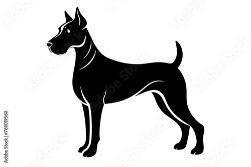 Dog silhouette vector art illustration