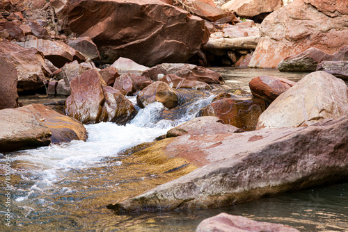 Small Rapids Around Boulders in Virgin River