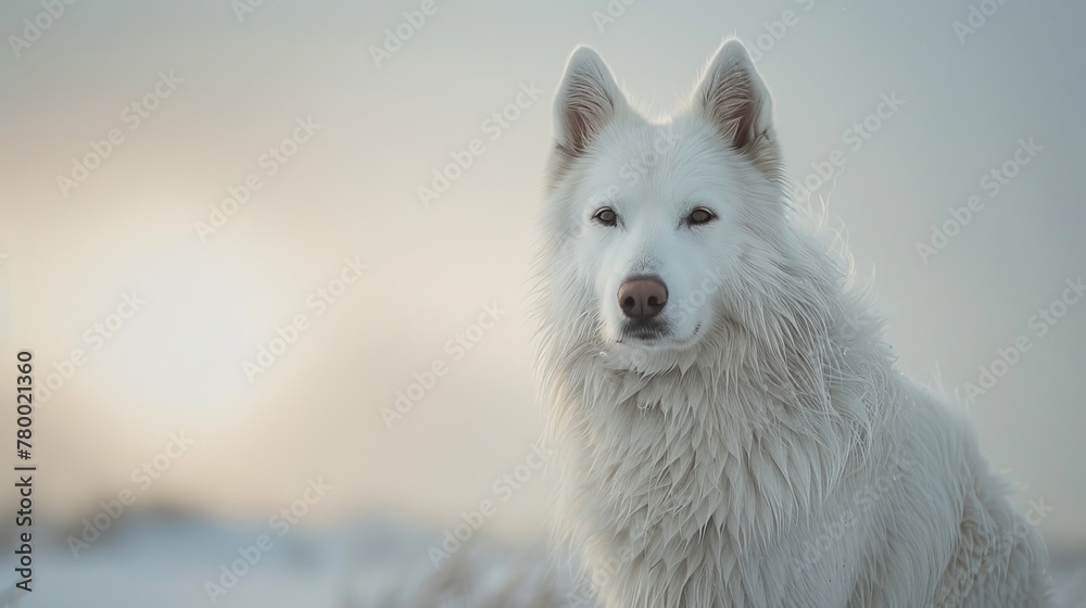 In a sea of sameness, a white dog shines as a beacon of difference, showcasing its distinct identity and skills