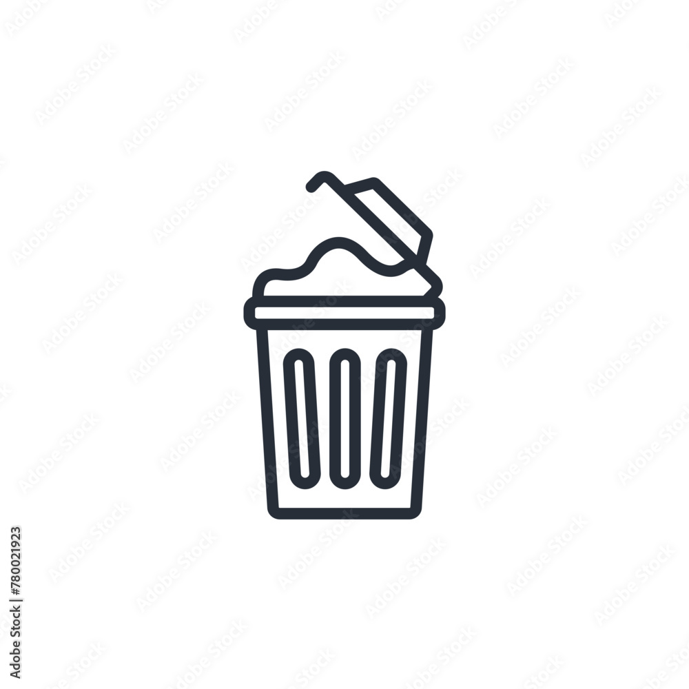 Delete icon. vector.Editable stroke.linear style sign for use web design,logo.Symbol illustration.