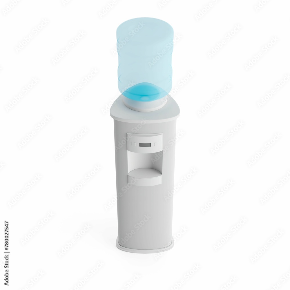 3D illustration of a water cooler on a white background 3D illustration of a water cooler on a white background