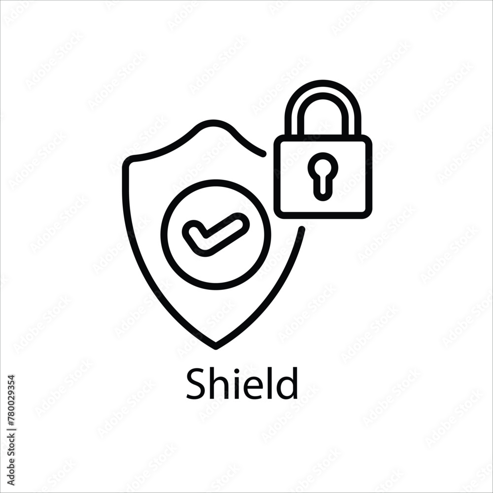 Shield Icon Symbol vector graphics. Shield Icon Symbol vector graphics.