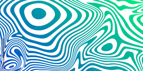 Psychedelic vortex pattern on transparent background. Blue-green background in the style of the 60s, 70s for web design, covers, presentations. Vector illustration