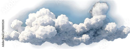 Full cloudscape soft ozon on transparent PNG background photo