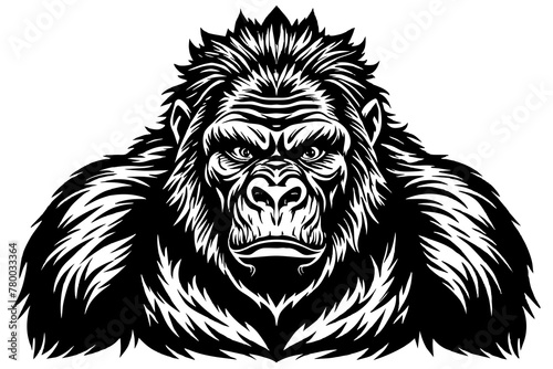 gorilla silhouette vector art illustration © Merry