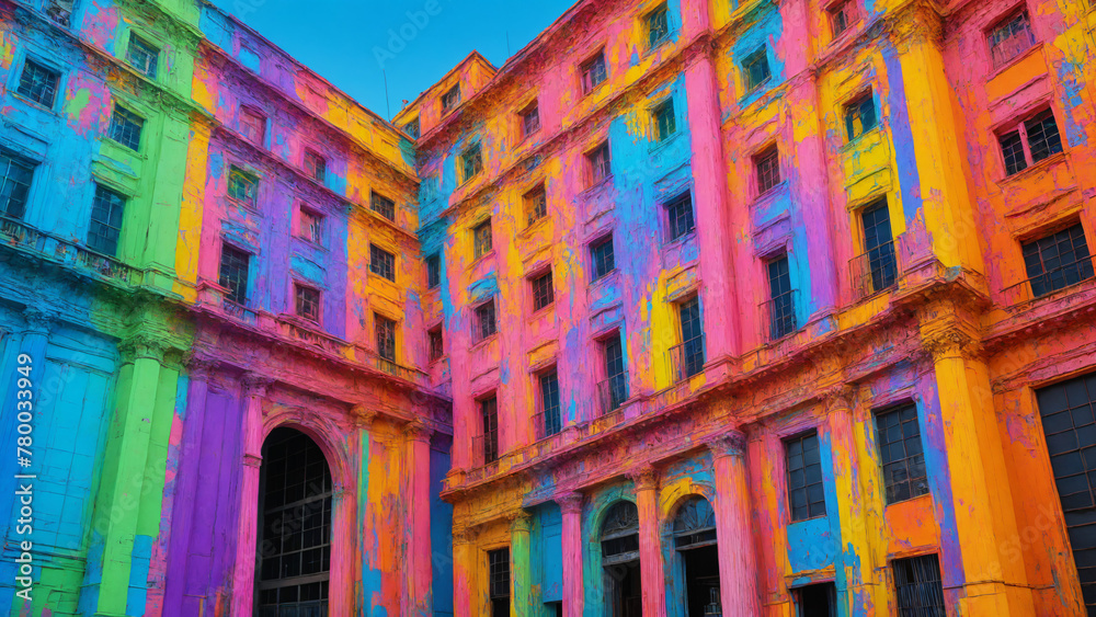 Fototapeta premium Colorful building