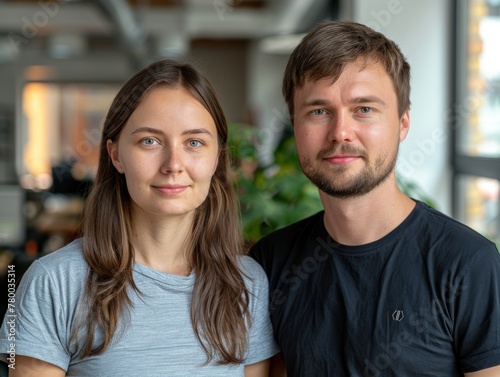Man and Woman Standing Together photo