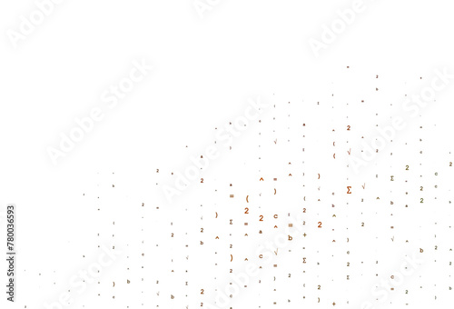 Light Yellow, Orange vector backdrop with algebra elements.
