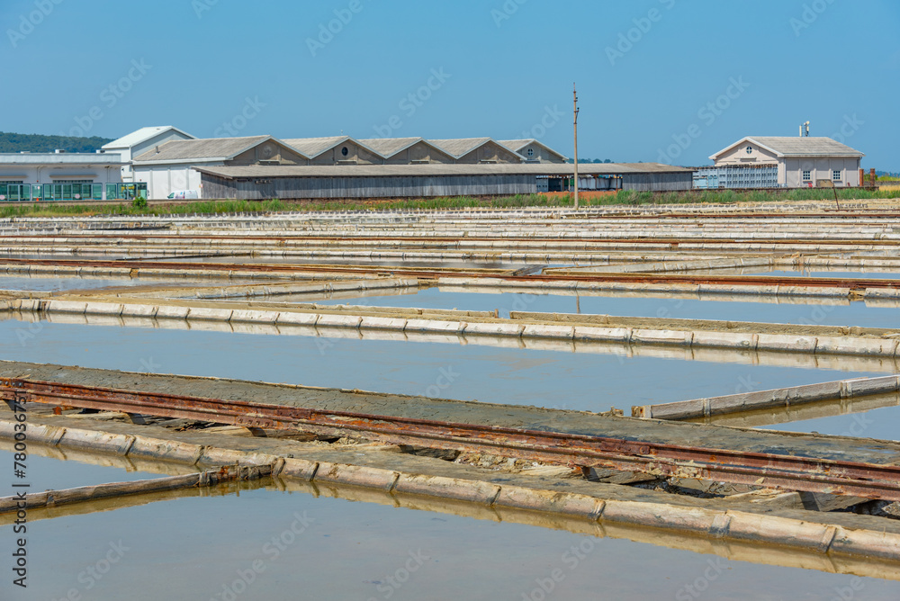 View of the Secovje Saltpans Nature Park in Slovenia View of the Secovje Saltpans Nature Park in Slovenia