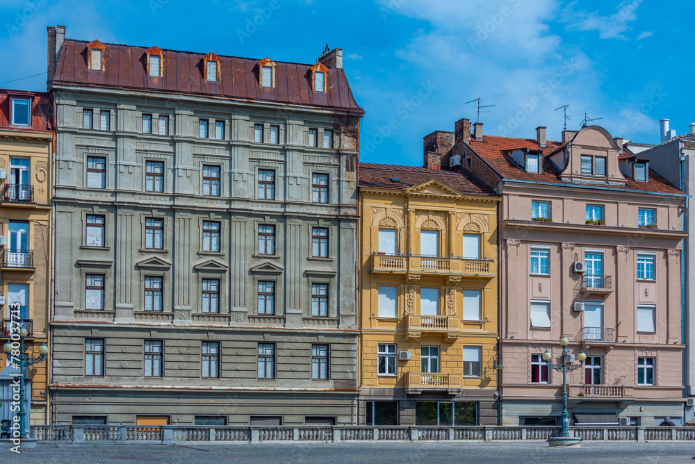 Naklejka premium Historical houses in the old town of Belgrade, Serbia