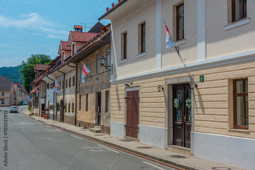 Street in the historical center of Skofja Loka, Slovenia Street in the historical center of Skofja Loka, Slovenia