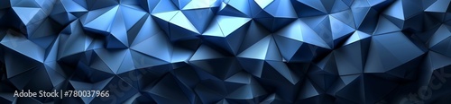 Black blue abstract modern background for design. 3D effect. Diagonal lines, stripes. Triangles. Gradient. Metallic sheen. Minimal. Web banner. Wide. Panoramic. Dark. Geometric shapes