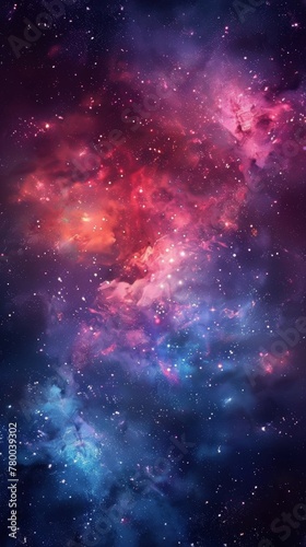 Colorful Space Filled With Stars and Clouds