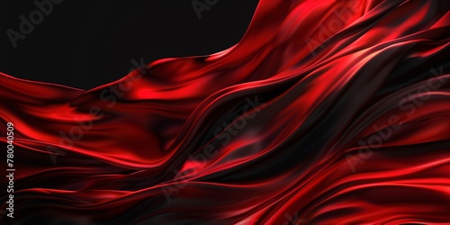 a red fabric with black background