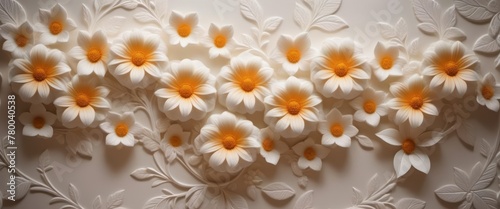 Close-Up of a Cake Adorned With Flowers