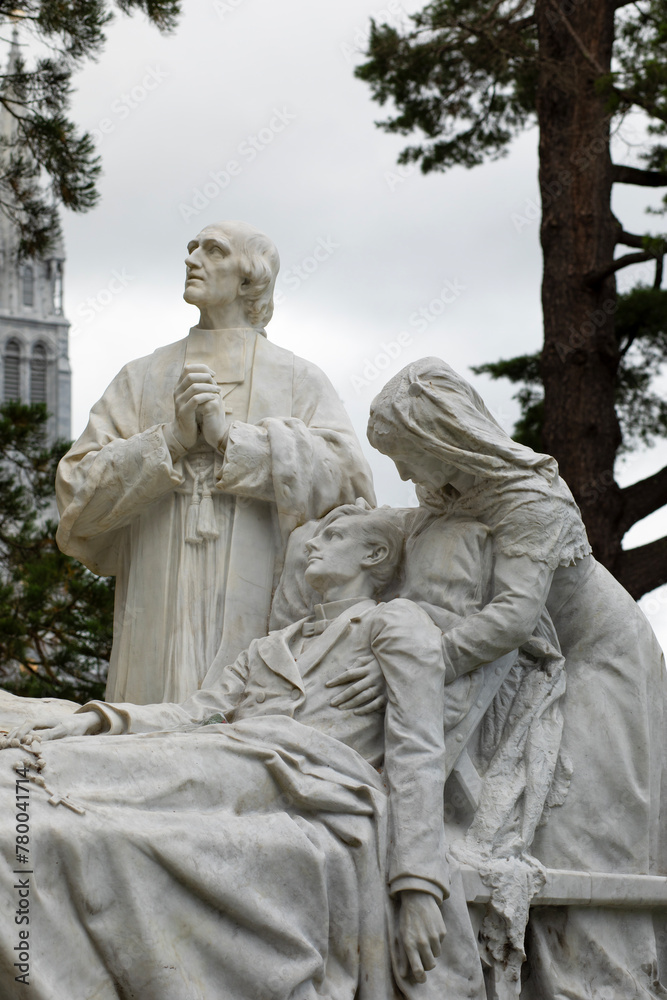 Obraz premium Statue of Saint Jean Maire Vianney , Lourdes , France