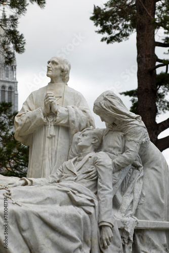 Statue of Saint Jean Maire Vianney , Lourdes , France photo
