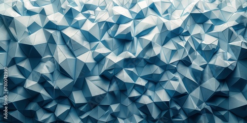 Abstract Blue Background With Small Triangles