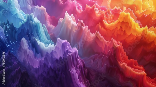 Stunning 3D Render of an Abstract Multicolor Spectrum