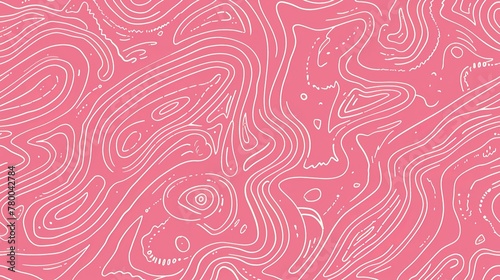 Fun Pink Line Doodle Seamless Pattern: Creative Abstract Squiggle Style Drawing Background for Children or Trendy Design with Basic Shapes. Simple Childish Scribble Wallpaper Print.
