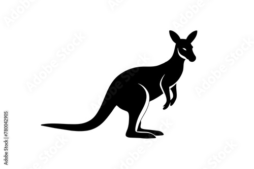kangaroo silhouette vector art illustration