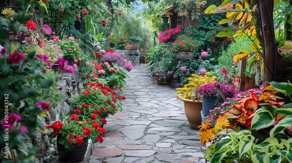 Flower gardening.