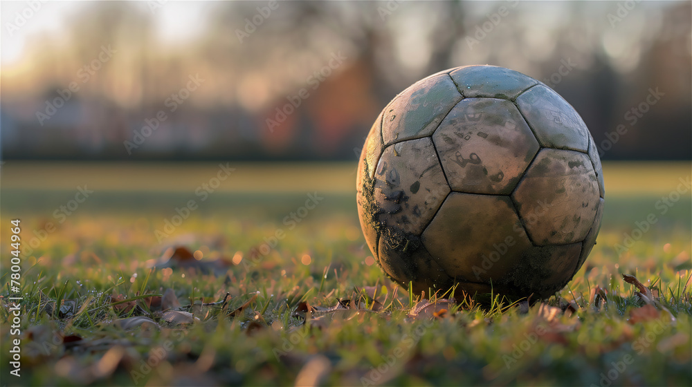 Soccer ball in the grass.
