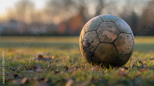 Soccer ball in the grass.