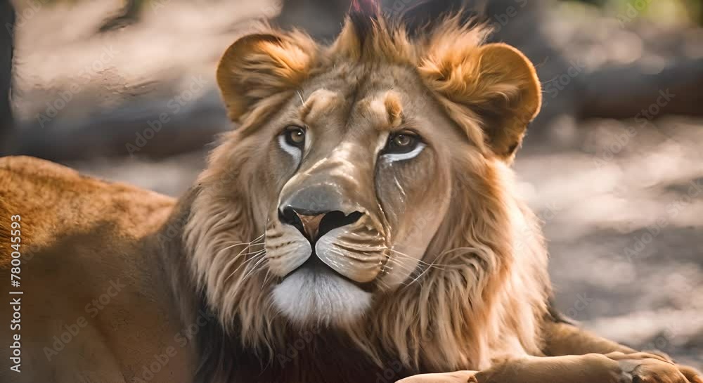 Lion at the zoo. Lion at the zoo.