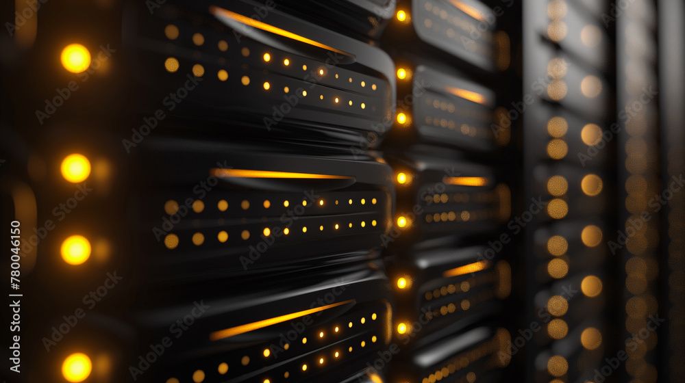 big data black and gold server, connection background, network concept, internet visualisation, futuristic technology big data black and gold server, connection background, network concept, internet visualisation, futuristic technology
