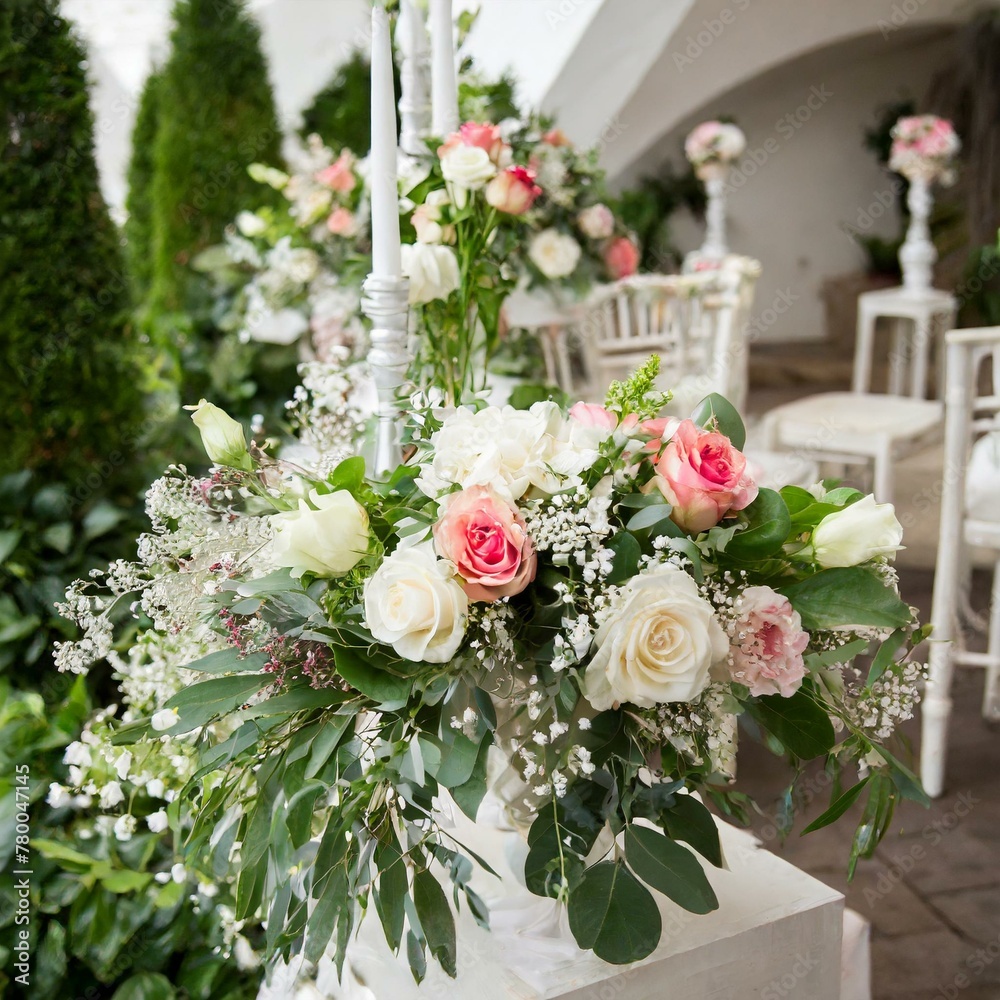 wedding bouquet on the table