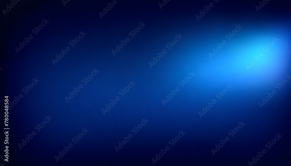 Blurred blue gradient tones abstract on dark grainy background. Glowing light. Large banner.
