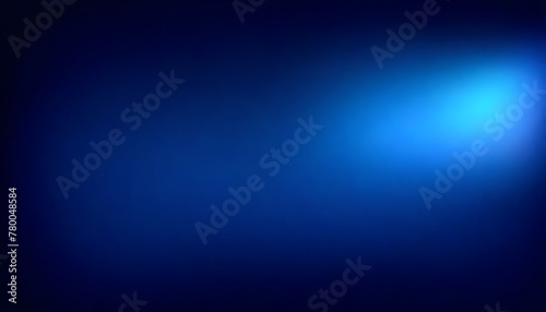 Blurred blue gradient tones abstract on dark grainy background. Glowing light. Large banner.