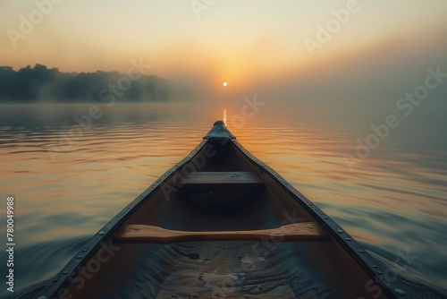 Boat Sailing on Water at Sunset