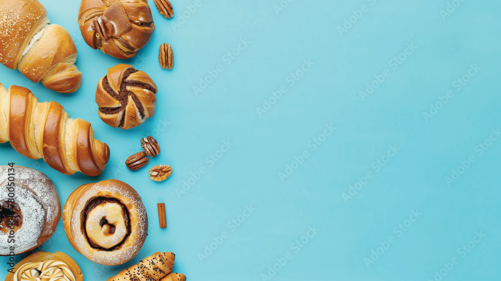 Baked to Perfection: Vibrant Blue Background Baked to Perfection: Vibrant Blue Background